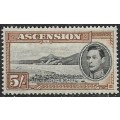 Ascension Is, GVIR, 1938, 5/-, perf 13.5, MH * gum is toned & buckled