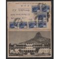 S.Africa,Queen`s Hotel / Lion`s Head letter card, used 1s9d CAPETOWN 98 3 XII 52 > USA