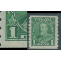 Canada, GVR, 1935, 1c, coil, MH *, NARROW 1 variety