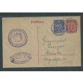 Germany, postal stationery card, 10pf, uprated to 30pf, MUNSTER 27.9.20 c.d.s., University & seminar