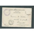Madeira, Carro de Monte, used , 1904 > CHARENTON , France, stamp removed