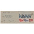 French Morocco, 1949 cover, 85 francs, air mail > South Africa