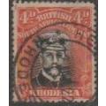 Southern Rhodesia / B.S.A.Co., 1913, Admiral,4d, black & orange-red Die III, perf 14