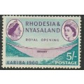 Rhodesia & Nyasaland, 1960, Kariba, 5/, MH *