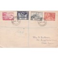 Northern Rhodesia, First Day Cover, Universal Postal Union LIVINGSTONE 10 x 49. Registered > Cape To