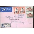 South West Africa registered cover, 8 cents BETHANIE S.W.A. 6 XII 61 c.d.s., > Johannesburg KEETMANS