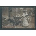 Belgium, Dairy Maid with dog cart - laitiere belge En route - used 10c, ZOUTE > London