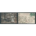 Belgium, Dairy Maid with dog cart - laitiere belge En route - used 10c, ZOUTE > London
