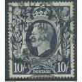 Great Britain GVIR, 1939, 10/ dark blue, variety - blot on scroll, used LONDON 3 DEC 40