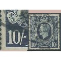 Great Britain GVIR, 1939, 10/ dark blue, variety - blot on scroll, used LONDON 3 DEC 40