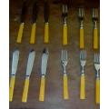 .Fish knives and forks, heavy duty silver  plae