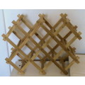 Wooden collapsible adjustable bottle wine rack ( concertina type) - ex Venterstad
