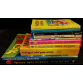 Children`s collection 11 books: Garfield, Jurassic Park, Pokemon, Charlie Brown, Dragonball Z, etc.