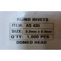 Pop Rivets mm x mm - (Blind) Domed Head 1000 pieces item AS435