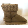 Size 10 Kids Tan Boots / Slippers