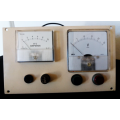 Panel with analogue DC Amperes 0-10A Current meter & DC 0-25V meter - needs to be rewired & mounted