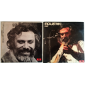 Georges Moustaki 2 vinyl/LP albums French - Georges Moustaki 1969 and Live 1975 gate-fold covers
