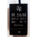 Motor capacitor 0.47uF 110V BERU FK 216/60