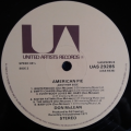 Don McLean - American Pie Lp Vinyl - Import UK 1971 first recording ( vinyl VG)