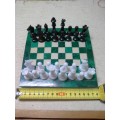 A VINTAGE MARBLE CHESS BOARD