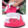 Portable Mini Electric Iron Small - Pink and White -  International Plug - Display Unit