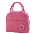Portable Lunch Bag Thermal Insulated Cooler Bag Picnic Food Storage Bags - Pink