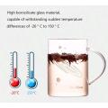 Night Light Heat-Resistant Glass Mug With Handle & Lid