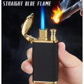 Hot Blue Flame Metal Crocodile Double Fire Lighter Creative Direct Windproof