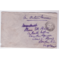 Cover Boer War British Army Fld PO South Africa to London - clear Pstmrk and Back-stamp arrival Lon