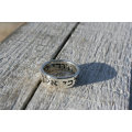 Double sided Hebrew Bible verse Silver ring, Ruth 1:16 & Song of Solomon 6:3