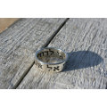 Double sided Hebrew Bible verse Silver ring, Ruth 1:16 & Song of Solomon 6:3