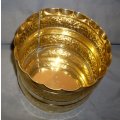 Vintage - Solid Brass - Small Pot Plant Container / Holder