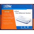 8 Port CNET Fast Ethernet Switch - Model CSH - 800 -  plus 7 Cables
