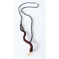 Handcrafted3D Beaded Snake Pendant Necklace