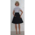 Barbie Dolls - 11.5 inch (30m) Fashion Dolls Denim Jacket, Skirt and Anglaise Blouse