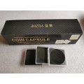 Coin Capsules, with Sizeable inner pad,25 pcs for Box. (39mm, 34mm, 29mm, 24mm, 19mm.)