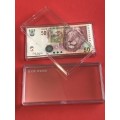 140.7mm x 70.5mm ,Banknote Clear Box. Fit 50 Rand Banknote
