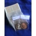 Coin plastic pockets.47mm x 47mm.(no coin)