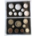R.S. A Coins set Box. 5 Shillings To 1/4 penny. Coin Capsules. No Coins.