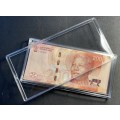 157mm x 71mm ,Banknote Clear Box. Fit 200 Rand Banknote