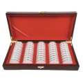 Wooden Coins Display Case Capsule Holder Storage Coinage Collection. 39mm x 50pcs.