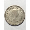 1958 South Africa 3D Silver Coin.
