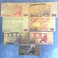 500 Euro To 5 Euro, 24k Gold Plated Replica!!! Banknotes.