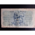 One Pound Note MH De Kock