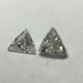 0.12 ct D/F 3mm pair Trilliant Diamonds