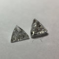 0.12 ct D/F 3mm pair Trilliant Diamonds