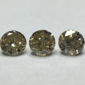 0.165 Ct 3 x Fancy Yellowish Brown Si1 - I1 Round Brilliant Melee Diamonds