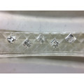 0.41 ct 5 x I2/I3 E/F/G Carrè Cut square diamonds