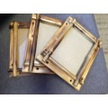 Picture Frames x 3 - Bamboo - quirky design/ decor pieces