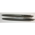 Parker Jotter Ballpoint Pen and Pencil Set - Stainless Steel - Chrome Trim **Lovely Original Item